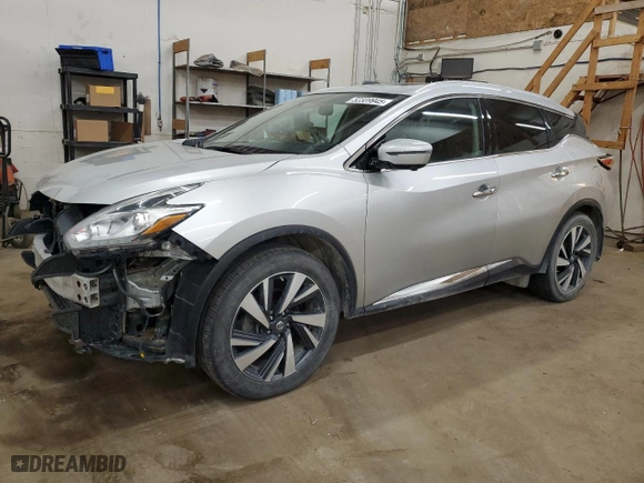 2017 Nissan Murano S with VIN 5N1AZ2MH1HN189435, listed as a Copart auction lot 52339945 with 81,706 mi miles and Salvage Title. Bid and sale history available at carsss.com. Image 1.