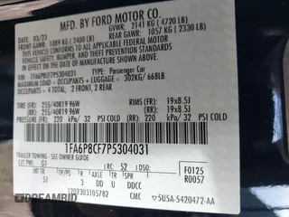 2023 Ford Mustang GT with VIN 1FA6P8CF7P5304031, listed as a IAAI auction lot 41323542 with Not provided miles and . Bid and sale history available at DreamBid. Image 9.