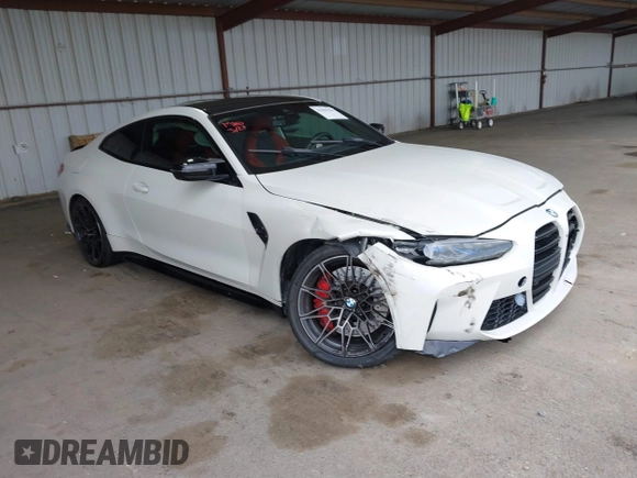 2024 BMW M4 Competition xDrive with VIN WBS43AZ0XRCS01913, listed as a IAAI auction lot 41905104 with 20,912 mi miles and . Bid and sale history available at DreamBid. Image 1.