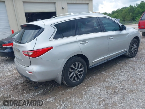 2014 Infiniti QX60 with VIN 5N1AL0MN2EC553994, listed as a IAAI auction lot 42251356 with 168,277 mi miles and . Bid and sale history available at DreamBid. Image 4.