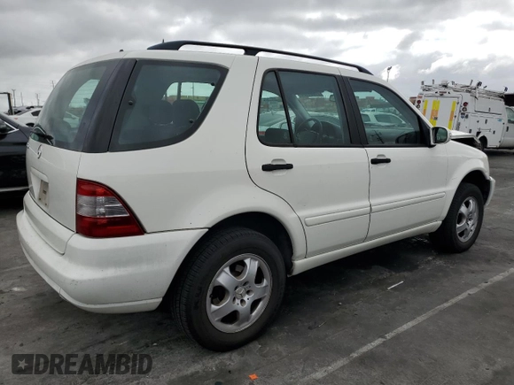 2004 Mercedes-Benz M-Class 3.5L with VIN 4JGAB57E74A501184, listed as a Copart auction lot 77801184 with 0 mi miles and Salvage Title. Bid and sale history available at carsss.com. Image 3.