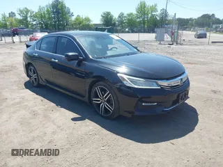 2016 Honda Accord Touring with VIN 1HGCR3F93GA036152, listed as a IAAI auction lot 42134354 with 233,311 mi miles and . Bid and sale history available at DreamBid. Image 1.