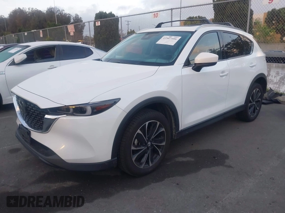 2022 Mazda CX-5 S Premium Plus with VIN JM3KFBEM6N0615083, listed as a IAAI auction lot 41907406 with 49,617 mi miles and . Bid and sale history available at carsss.com. Image 2.