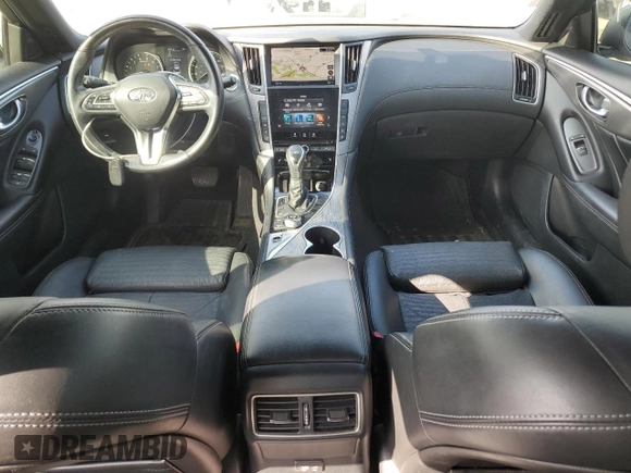 2020 Infiniti Q50 Luxe with VIN JN1EV7ARXLM254294, listed as a Copart auction lot 61596615 with 54,096 mi miles and Salvage title. Bid and sale history available at DreamBid. Image 8.