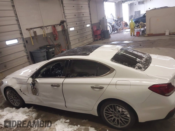 2020 Genesis G70 3.3T with VIN KMTG34LE6LU053580, listed as a IAAI auction lot 41220095 with 75,219 mi miles and . Bid and sale history available at DreamBid. Image 15.