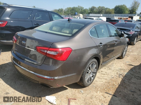 2015 Kia Cadenza Premium with VIN KNALN4D76F5173172, listed as a Copart auction lot 66956673 with 37,974 mi miles and Salvage Title. Bid and sale history available at carsss.com. Image 3.