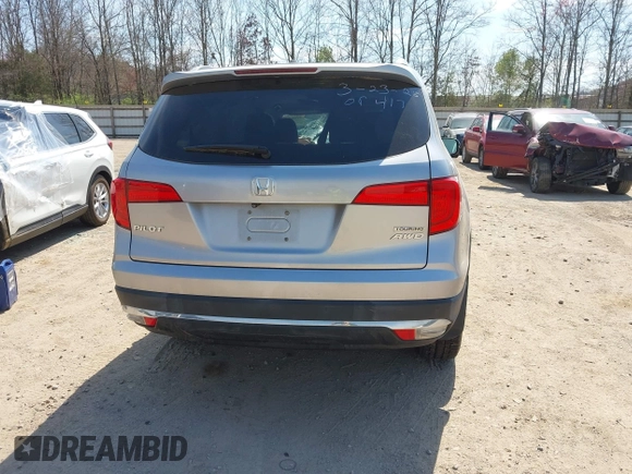 2017 Honda Pilot Touring with VIN 5FNYF6H98HB100335, listed as a IAAI auction lot 41907709 with 1 mi miles. Bid and sale history available at carsss.com. Image 16.