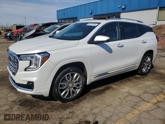 2024 GMC Terrain Denali with VIN 3GKALXEG8RL163221, listed as a Copart auction lot 53475185 with 3,046 mi miles and Salvage title. Bid and sale history available at DreamBid. Image 1.