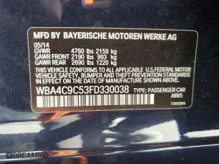 2015 BMW 4 Series 428i xDrive with VIN WBA4C9C53FD330038, listed as a Copart auction lot 77094584 with 123,906 mi miles and Salvage Title. Bid and sale history available at carsss.com. Image 12.