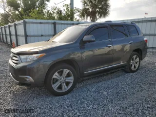 2013 Toyota Highlander Limited with VIN 5TDYK3EH1DS124813, listed as a Copart auction lot 50069895 with 0 mi miles and Salvage Title. Bid and sale history available at carsss.com. Image 1.