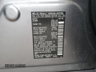 2018 Nissan Rogue SV z VIN KNMAT2MV4JP587809, wystawiony jako Copart lot #55093905 z przebiegiem 150 802 mil mil oraz Szkoda całkowita • Salvage title. Historia ofert i sprzedaży dostępna na DreamBid. Obrazek 14.