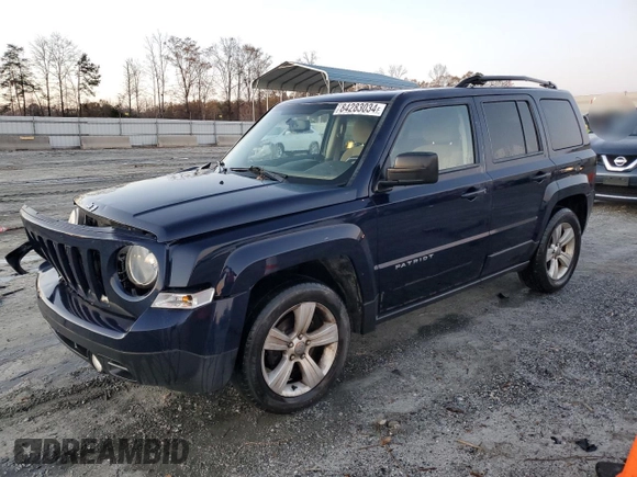 2014 Jeep Patriot Latitude with VIN 1C4NJPFBXED771229, listed as a Copart auction lot 84283034 with 136,340 mi miles and Non Repairable. Bid and sale history available at carsss.com. Image 1.