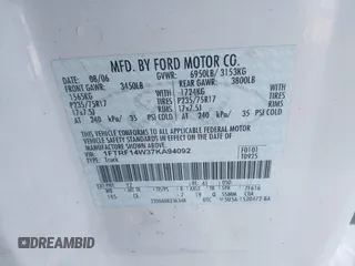 2007 Ford F-150 XL с VIN 1FTRF14W37KA94092, выставлен на аукционе IAAI как лот 41566632 с пробегом 263 211 миль миль и . История ставок и продаж доступна на DreamBid. Изображение 9.