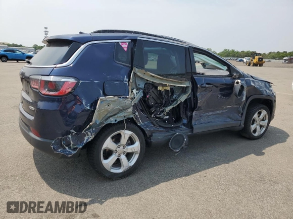 2019 Jeep Compass Latitude with VIN 3C4NJDBB3KT646082, listed as a Copart auction lot 60511205 with 41,096 mi miles and Salvage title. Bid and sale history available at DreamBid. Image 3.