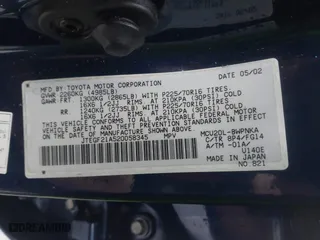 2002 Toyota Highlander with VIN JTEGF21A520058345, listed as a IAAI auction lot 41567610 with 117,736 mi miles. Bid and sale history available at carsss.com. Image 9.