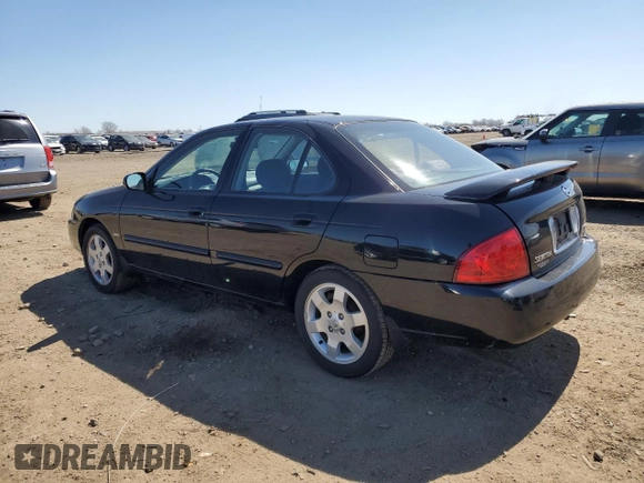 2006 Nissan Sentra S with VIN 3N1CB51D56L606964, listed as a Copart auction lot 52257075 with 68,200 mi miles and Salvage Title. Bid and sale history available at DreamBid. Image 2.