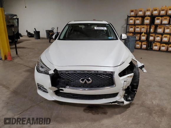 2017 Infiniti Q50 Premium with VIN JN1CV7AR2HM681323, listed as a Copart auction lot 45665735 with 107,082 mi miles and Salvage Title. Bid and sale history available at carsss.com. Image 5.