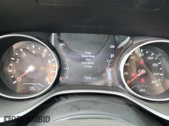 2020 Jeep Compass Latitude with VIN 3C4NJCBB4LT142992, listed as a Copart auction lot 51227255 with 72,935 mi miles and Salvage title. Bid and sale history available at DreamBid. Image 9.