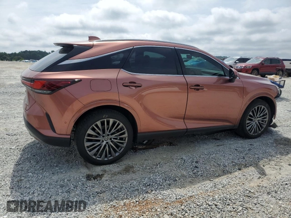 2024 Lexus RX 450h+ Luxury with VIN JTJCJMGA2R2012259, listed as a Copart auction lot 55716775 with 23,943 mi miles and Salvage title. Bid and sale history available at DreamBid. Image 3.