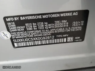 2019 BMW X6 sDrive35i with VIN 5UXKU0C5XK0G92812, listed as a Copart auction lot 65926534 with 0 mi miles and Salvage Title. Bid and sale history available at carsss.com. Image 12.