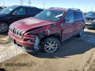 2015 Jeep Cherokee Latitude with VIN 1C4PJLCB4FW518256, listed as a Copart auction lot 45962725 with 163,672 mi miles and Salvage Title. Bid and sale history available at carsss.com. Image 1.