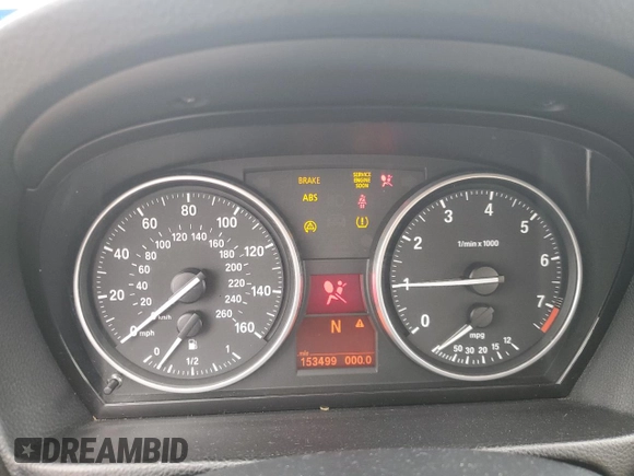 2008 BMW 3 Series 328i with VIN WBAVA375X8NL43903, listed as a Copart auction lot 56165135 with 156,499 mi miles and Salvage title. Bid and sale history available at DreamBid. Image 9.