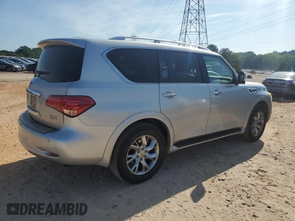 2012 Infiniti QX56 7-passenger with VIN JN8AZ2NF6C9518895, listed as a Copart auction lot 61084975 with 228,628 mi miles and Salvage title. Bid and sale history available at DreamBid. Image 3.