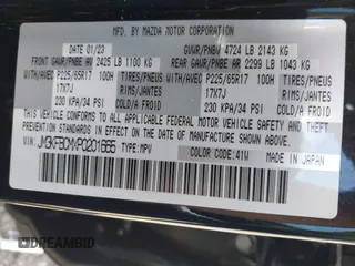 2023 Mazda CX-5 S Carbon Edition z VIN JM3KFBCMXP0201665, wystawiony jako IAAI lot #39965378 z przebiegiem 29 105 mil mil oraz . Historia ofert i sprzedaży dostępna na DreamBid. Obrazek 9.