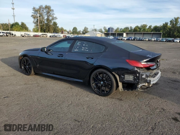 2020 BMW 8 Series M850i with VIN WBAGV8C02LCD71173, listed as a Copart auction lot 72638434 with 43,307 mi miles and Salvage Title. Bid and sale history available at DreamBid. Image 2.
