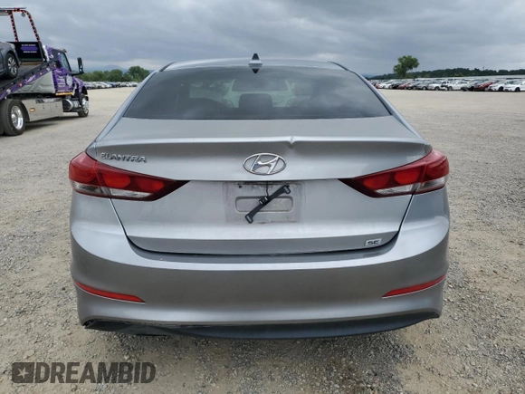 2017 Hyundai Elantra SE with VIN 5NPD74LF5HH188632, listed as a Copart auction lot 53963525 with 127,024 mi miles and Salvage Title. Bid and sale history available at DreamBid. Image 6.