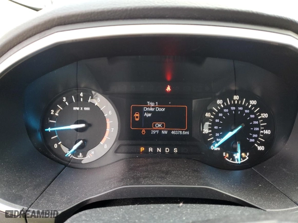 2017 Ford Edge SEL with VIN 2FMPK4J98HBC35264, listed as a Copart auction lot 45800055 with 46,378 mi miles and Salvage Title. Bid and sale history available at carsss.com. Image 9.