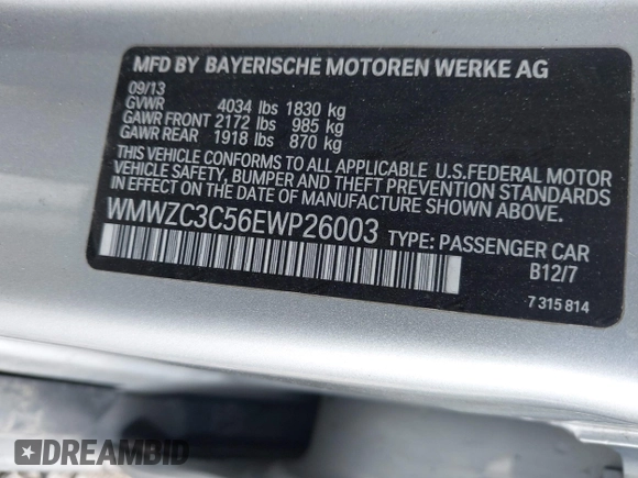 2014 MINI Countryman S with VIN WMWZC3C56EWP26003, listed as a IAAI auction lot 41884630 with 101,683 mi miles and . Bid and sale history available at DreamBid. Image 9.