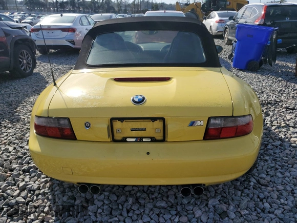 2000 BMW Z3 M 3.2L with VIN WBSCK9349YLC90528, listed as a Copart auction lot 42871855 with 104,614 mi miles and Salvage Title. Bid and sale history available at carsss.com. Image 6.