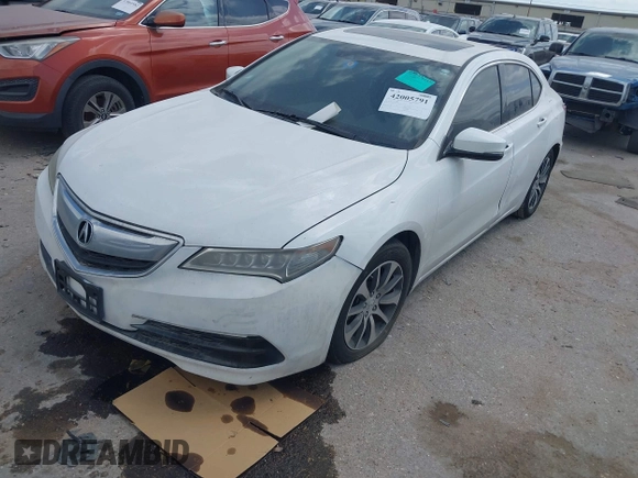 2017 Acura TLX w/Technology Pkg with VIN 19UUB1F50HA000009, listed as a IAAI auction lot 42005791 with 1 mi miles. Bid and sale history available at carsss.com. Image 2.