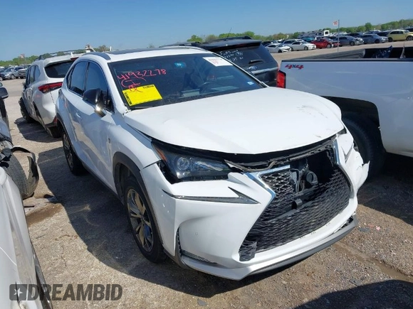 2016 Lexus NX 200t with VIN JTJYARBZ6G2023052, listed as a IAAI auction lot 41932778 with 106,241 mi miles. Bid and sale history available at carsss.com. Image 1.