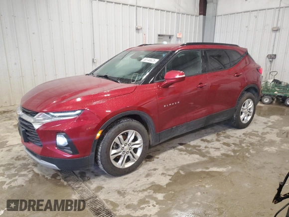 2021 Chevrolet Blazer LT with VIN 3GNKBHRS0MS560399, listed as a Copart auction lot 58146625 with 67,355 mi miles and Salvage title. Bid and sale history available at DreamBid. Image 1.
