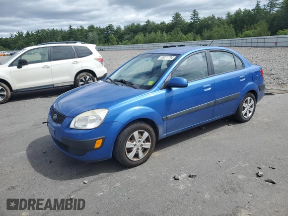 2009 Kia Rio LX with VIN KNADE223696530633, listed as a Copart auction lot 68371794 with 165,505 mi miles and Salvage Title. Bid and sale history available at DreamBid. Image 1.