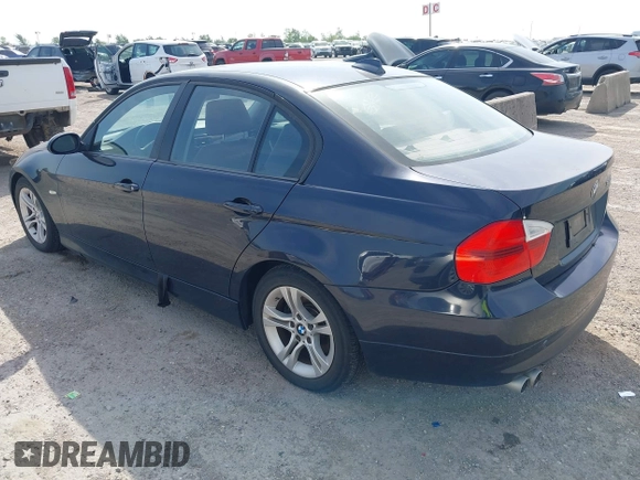 2008 BMW 3 Series 328i with VIN WBAVA375X8NL47238, listed as a IAAI auction lot 42029393 with 146,664 mi miles. Bid and sale history available at carsss.com. Image 3.