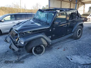 2018 Jeep Wrangler Unlimited Sport S z VIN 1C4HJXDGXJW178089, wystawiony jako Copart lot #84900294 z przebiegiem Nie podano mil oraz Szkody całkowita. Historia ofert i sprzedaży dostępna na DreamBid. Obrazek 1.