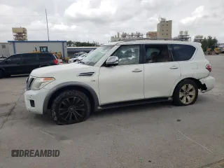 2017 Nissan Armada Platinum z VIN JN8AY2NF0H9300543, wystawiony jako Copart lot #53870805 z przebiegiem 197 642 mil mil oraz Szkoda całkowita • Salvage title. Historia ofert i sprzedaży dostępna na DreamBid. Obrazek 1.