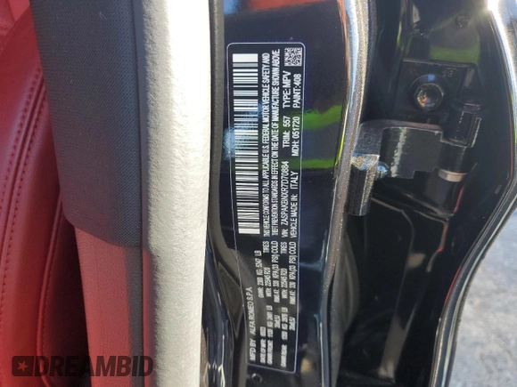 2024 Alfa Romeo Stelvio Ti z VIN ZASPAKBNXR7D70884, wystawiony jako Copart lot #87212794 z przebiegiem 15 162 mil mil oraz Szkoda całkowita • Salvage title. Historia ofert i sprzedaży dostępna na DreamBid. Obrazek 13.