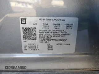 2019 Chevrolet Traverse LS with VIN 1GNEVFKW7KJ302692, listed as a Copart auction lot 81576744 with 94,856 mi miles and Salvage Title. Bid and sale history available at carsss.com. Image 13.