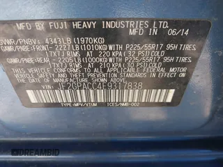 2014 Subaru Crosstrek Premium with VIN JF2GPACC4E9317838, listed as a IAAI auction lot 41625711 with Not provided miles and . Bid and sale history available at DreamBid. Image 9.