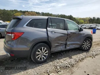 2022 Honda Pilot EX-L with VIN 5FNYF5H54NB014880, listed as a Copart auction lot 50223345 with 34,021 mi miles and Salvage title. Bid and sale history available at DreamBid. Image 3.