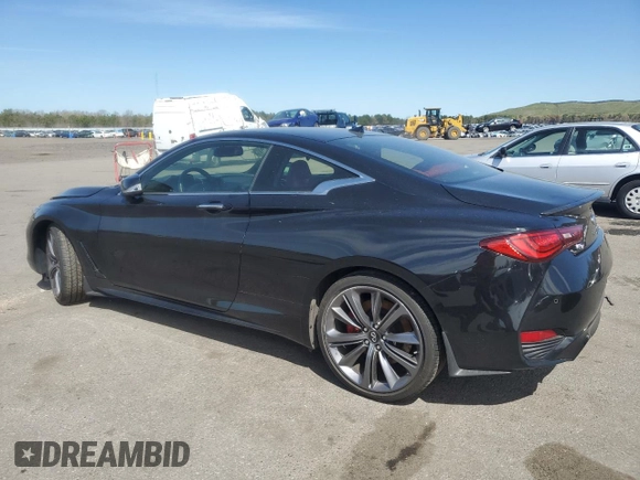 2022 Infiniti Q60 Red Sport 400 with VIN JN1FV7LL8NM681098, listed as a Copart auction lot 54364875 with 17,216 mi miles and Salvage title. Bid and sale history available at DreamBid. Image 2.