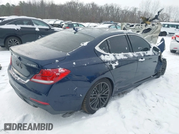 2019 Genesis G70 2.0T Advanced with VIN KMTG34LA3KU031693, listed as a IAAI auction lot 41143730 with 76,138 mi miles. Bid and sale history available at carsss.com. Image 4.