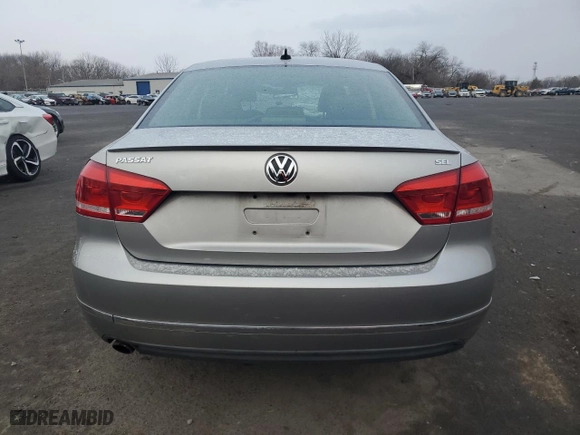 2013 Volkswagen Passat SEL Premium with VIN 1VWCP7A33DC078266, listed as a Copart auction lot 88901625 with 0 mi miles and Salvage Title. Bid and sale history available at carsss.com. Image 6.