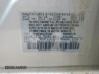 2018 Nissan Sentra S z VIN 3N1AB7AP6JY323420, wystawiony jako Copart lot #51597405 z przebiegiem 77 873 mil mil oraz Szkoda całkowita • Salvage title. Historia ofert i sprzedaży dostępna na DreamBid. Obrazek 14.