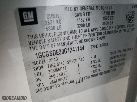 2016 Chevrolet Colorado 2WD Z71 with VIN 1GCGSDE30G1241144, listed as a Copart auction lot 86185984 with 57,354 mi miles and Clean Title. Bid and sale history available at carsss.com. Image 13.