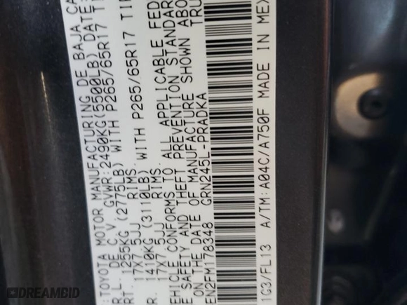 2015 Toyota Tacoma with VIN 3TMLU4EN2FM178348, listed as a Copart auction lot 48240555 with 132,142 mi miles and Salvage Title. Bid and sale history available at carsss.com. Image 13.